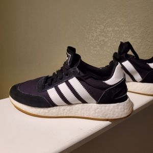 ADIDAS ORIGINALS I-5923 BOOST sz 8 black white stripes.